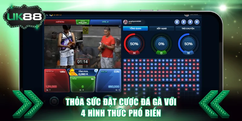 Thỏa sức đặt cược đá gà với 4 hình thức phổ biến